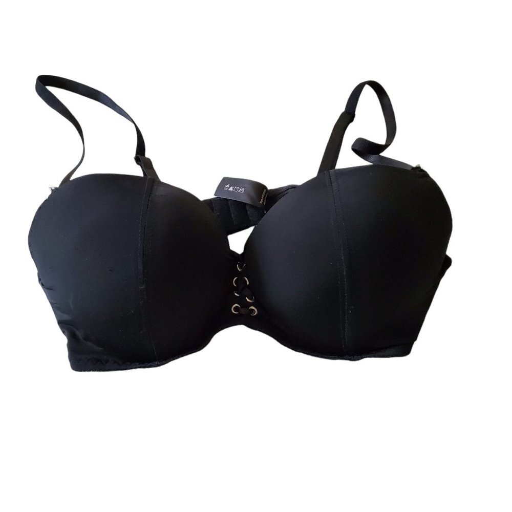 International Intimates Sexy Push Up Bra with Ribbon Lace Up Front